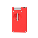 Zigarrenfeuerzeug "Caseti" rot/matt, Soft Jet-Flame, mit Abschn. Kerbschnitt u. Bohrer
