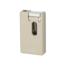 Zigarrenfeuerzeug "Caseti" grau-beige/matt, Soft Jet-Flame, mit Abschn. Kerbschnitt u. Bohrer