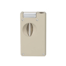 Zigarrenfeuerzeug "Caseti" grau-beige/matt, Soft Jet-Flame, mit Abschn. Kerbschnitt u. Bohrer