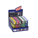 Sturmfeuerzeuge "Clear Color", Turbo-Flame, 5-fach sortiert, 50er Display