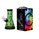 Glasbong "honeybee grün" transp; Höhe 20 cm; Ø 4 cm; Schliff 18er