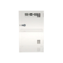 SKE Leerdisplay aus Kunststoff, 2 F&auml;cher, mit Schloss