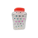 Handpfeife "Transp. Dots", 10cm, sortiert, 90er Dose