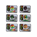 Handpfeifen-Set "Weed Leave", mit Pfeife, Grinder, Siebe, 6-fach sortiert