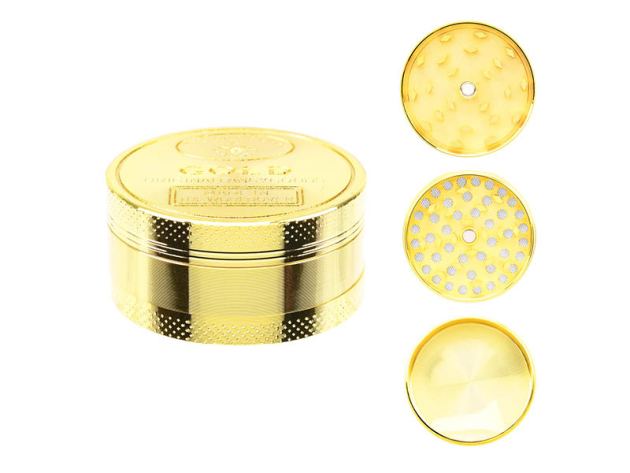 Grinder "Gold"; 4-tlg., Ø 5 cm, einzeln
