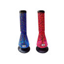 Acrylbong "Flower" mit rubber Stand; Höhe 30 cm, einzeln