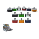 Drehaschenbecher "Teddy" versch. Farben, 9,5 cm, 6er Display