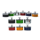 Drehaschenbecher "Teddy" versch. Farben, 9,5 cm, 6er Display