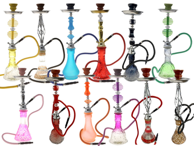 Shisha "Wave"; versch. Farben; ca. 55 cm, 1 Schlauch