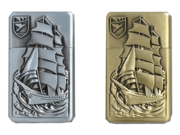 Sturmfeuerzeug "Segelschiff", Jet-Flame, Geschenkbox, 2-fach sortiert, einzeln