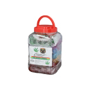 Glaspfeife "3-Farbig", 4-fach sortiert,  10cm, 90er Dose