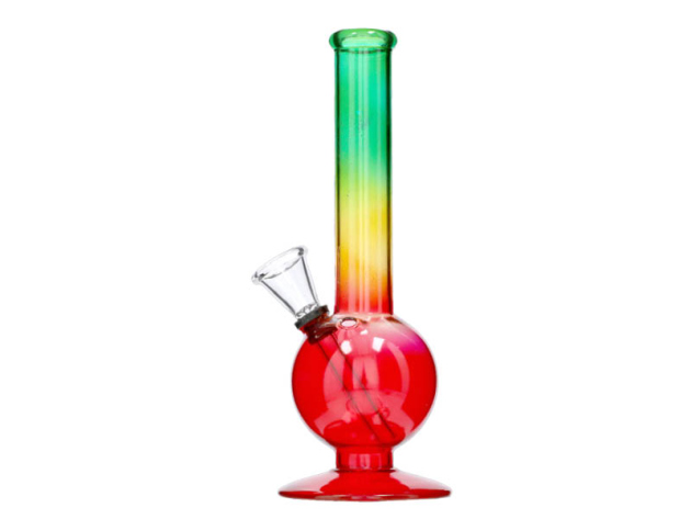 Glasbong "Rastamann"; Höhe 20 cm; Ø 2,4 cm