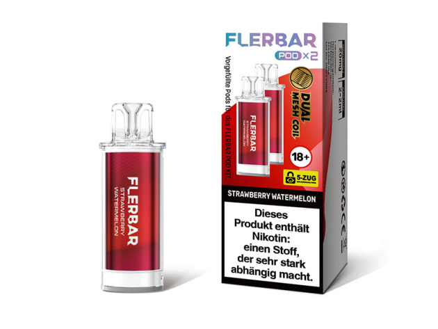 Flerbar Pods - Strawberry Watermelon (Erdbeer, Wassermelone) - 20mg - 2er Set