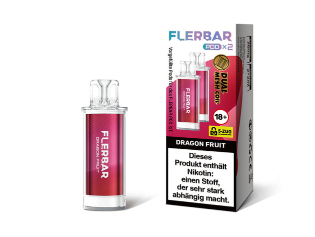 Flerbar Pods - Dragon Fruit (Drachenfrucht) - 20mg - 2er Set