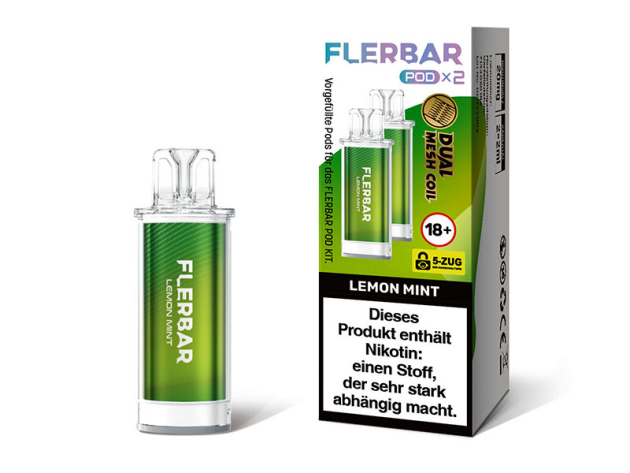 Flerbar Pods - Lemon Mint (Zitrone, Minze) - 20mg - 2er Set