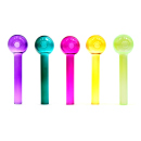 Glaspfeifen "Transparent", 10cm, 5-fach sortiert; 90er Dose