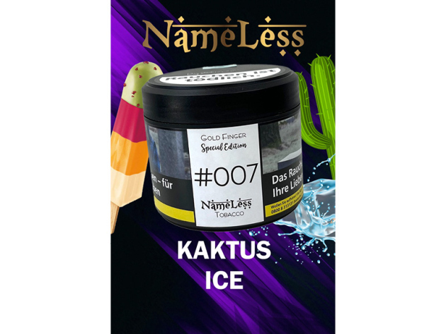 NameLess Tobacco - GOLD FINGER (Ice, Kaktus, Menthol) #007 - 200g
