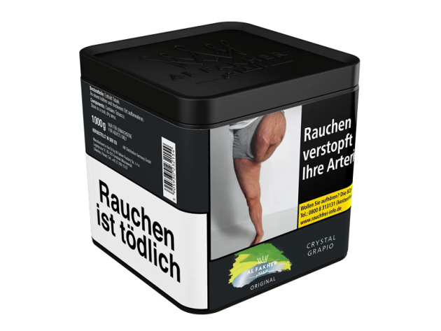 Al Fakher Tabak - Crystal Grapio (Traube, Minze) - 1kg