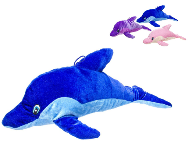 Plüsch "Delfin", 50cm, 3-fach sortiert, einzeln