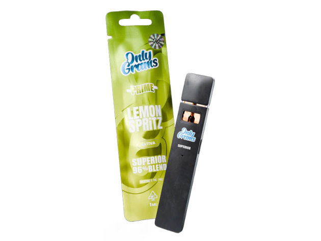 Only Grams - Lemon Spritz / Sativa (Zitrone) - Superior Vape 96% - 1ml - Einweg E-Shisha