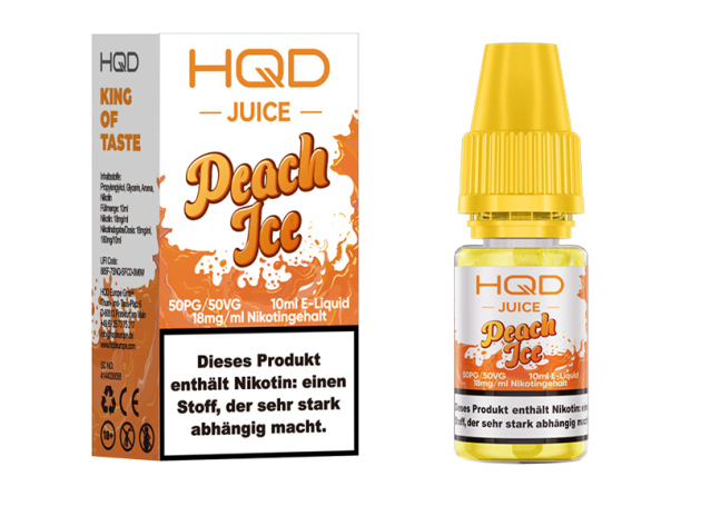 HQD JUICE - Peach Ice (Pfirsich, Ice) - Liquid - 18 mg - 10 ml