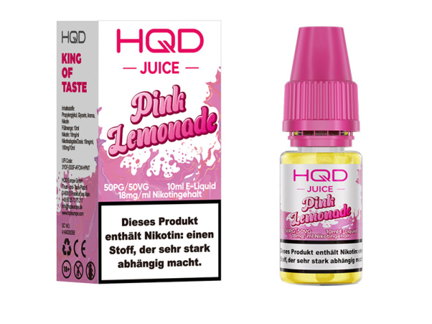 HQD JUICE - Pink Lemonade (Pinke Limonade) - Liquid - 18 mg - 10 ml