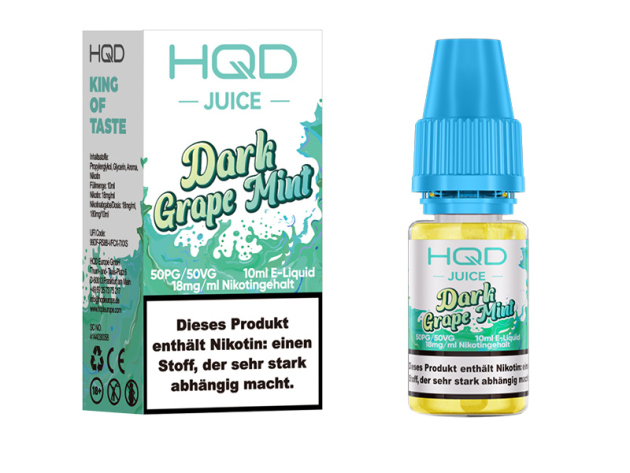 HQD JUICE - Dark Grape Mint  (Dunkle Traube, Minze) - Liquid - 18 mg - 10 ml