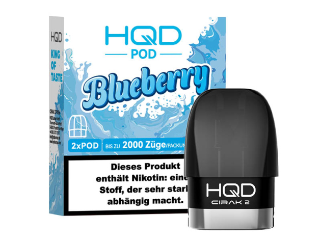 HQD Cirak 2 Pod - Blueberry (Blaubeere) - 18mg - 1000 Züge - 2er Set