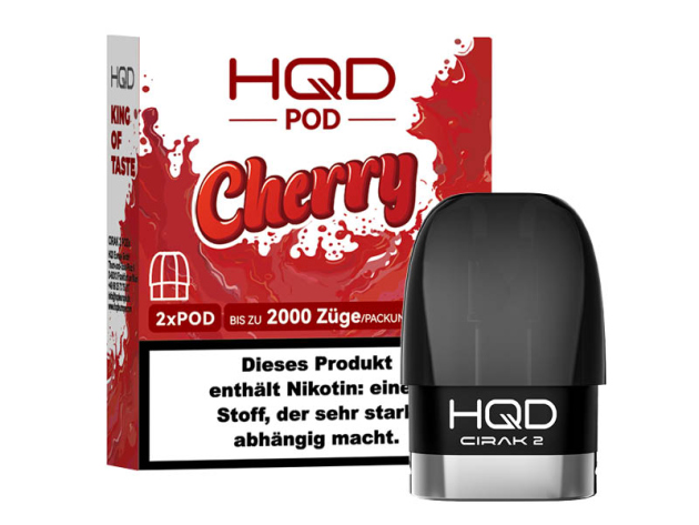 HQD Cirak 2 Pod - Cherry (Kirsche) - 18mg - 1000 Züge - 2er Set