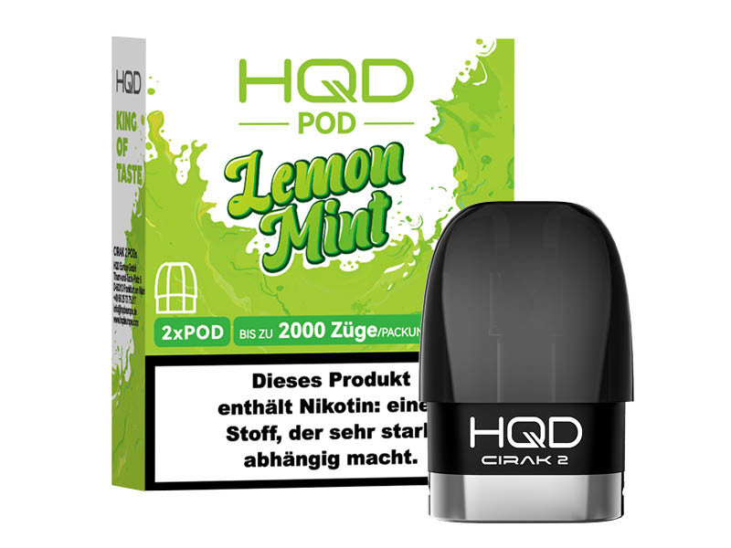 HQD Cirak 2 Pod - Lemon Mint (Zitrone, Minze) - 18mg - 1000 Züge