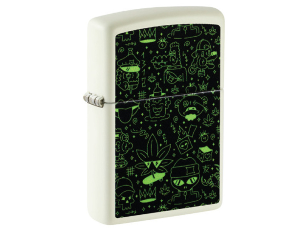 Zippo Feuerzeug - Doodle Cannabis Design