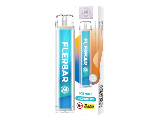 Flerbar M Zero - Ice Mint (Eis Minze) - E-Shisha - 0mg - 600 Züge