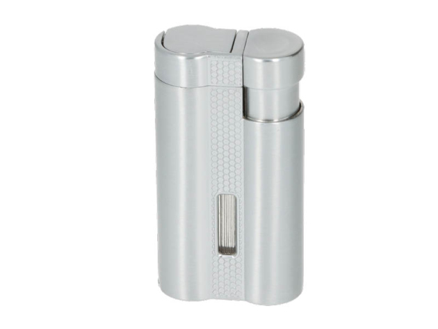 Zigarrenfeuerzeug "Carlton silber", 3er Jet-Flame, mit Bohrer