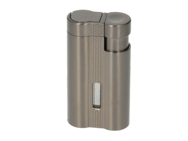 Zigarrenfeuerzeug "Carlton anthrazit", 3er Jet-Flame, mit Bohrer