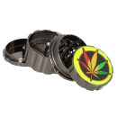 Grinder "Hanfblatt bunt", 4-tlg.; Ø 5,3cm