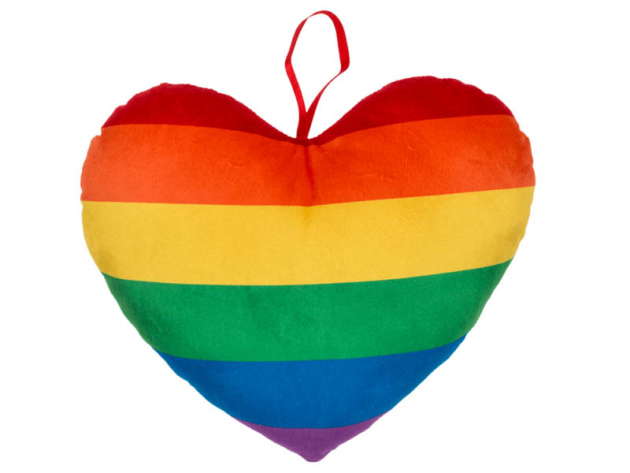 Plüschherz in Regenbogenfarben, Pride
