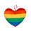 Plüschherz in Regenbogenfarben, Pride