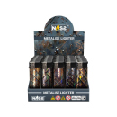 Elektrofeuerzeuge "Metalise", 3D-Alu-Motiv, 5-fach sortiert, 50er Display