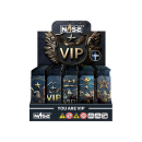 Sturmfeuerzeuge "You are VIP", 3D-Alu-Motiv, Turbo-Flame, 5-fach sortiert, 50er Display