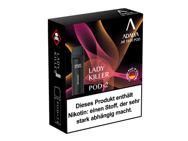 Adalya Alpha Pod - Lady Killer (Mango, Pfirsich, Minze und Ice) - 20mg - 2er Set
