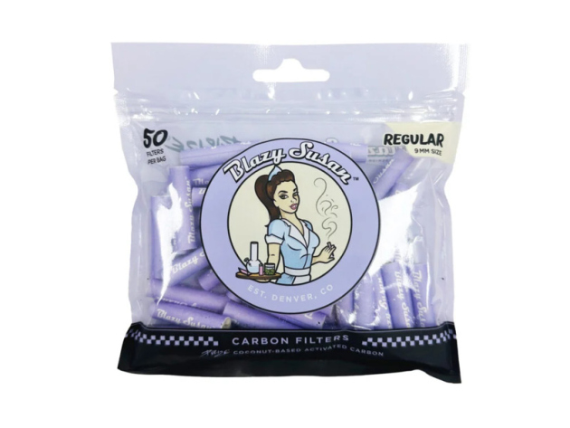 PURIZE Blazy Susan Purple, 50er Pack., Regular Size Ø 9mm, Aktivkohlefilter