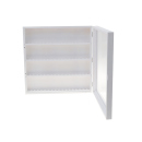 Vitrine für Clipper Feuerzeuge; weiss; Holz; leer für 72 Clipper