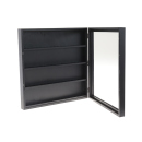 Vitrine für Clipper Feuerzeuge; schwarz; Holz;  leer für 72 Clipper