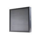 Vitrine für Clipper Feuerzeuge; schwarz; Holz;  leer für 72 Clipper