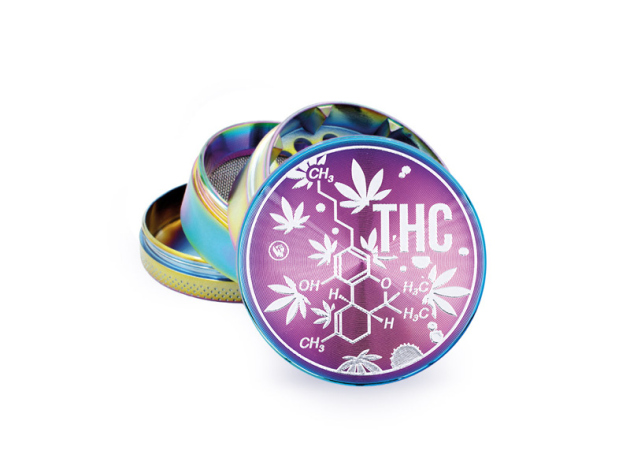 Grinder Icy "THC Molecule" Metal, 4-tlg.: Ø 50 mm