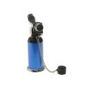 Sturmfeuerzeug "Metall" blau, Butane Torch Flamme