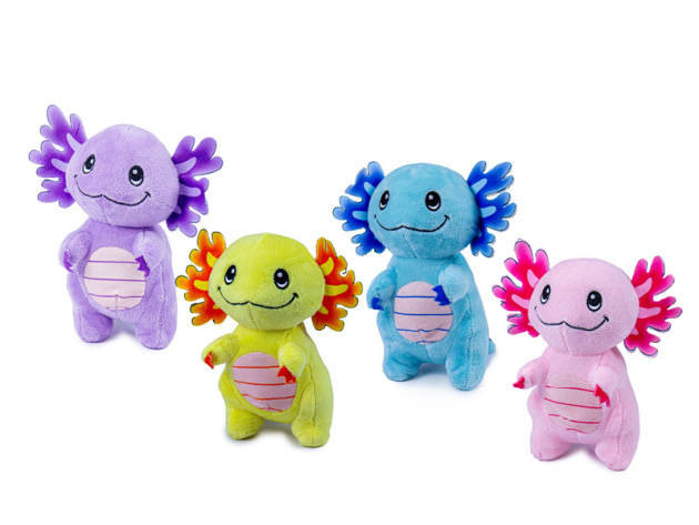 Plüsch Axolotl, 18cm, 4-fach sortiert, einzeln
