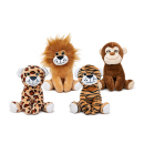 Pl&uuml;sch Wildtiersortiment sitzend 20cm, 4-fach...