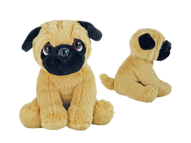 Plüsch Mops sitzend 16cm