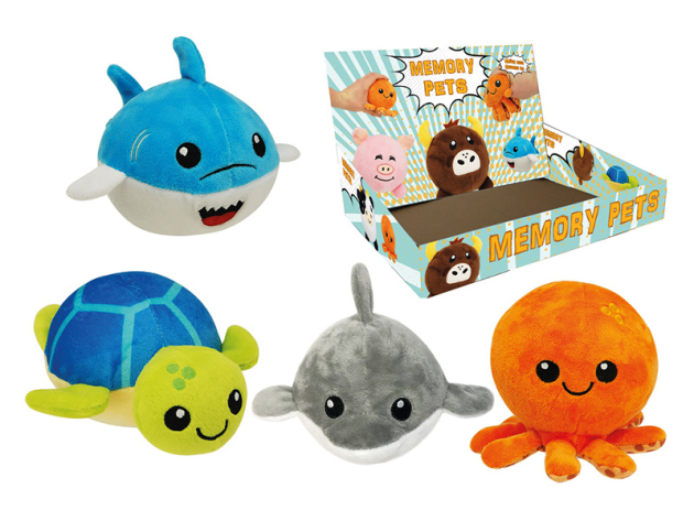 Knautschball-Seetiere 10cm, 4-fach sortiert, einzeln